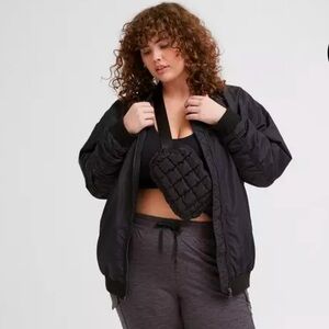🖤 Torrid Oversized Black Bomber Jacket